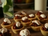 Polenta Cups with Black Bean Chilli and Sour Cream (V)