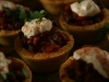 Polenta Cups with Black Bean Chilli and Sour Cream (V)