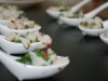 Scallop Cerviche with Pink Grapefruit on a Teardrop Spoon